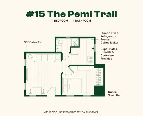 Pelan lantai bagi Pemi Cabins