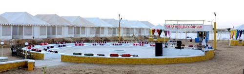a building with a large circle in the middle at Malra Heritage Resort Jaisalmer in Sām