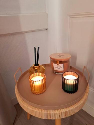 Photo de la galerie de l'établissement Charmant Duplex à Thiers, vue sur la chaîne des Puys, à Thiers