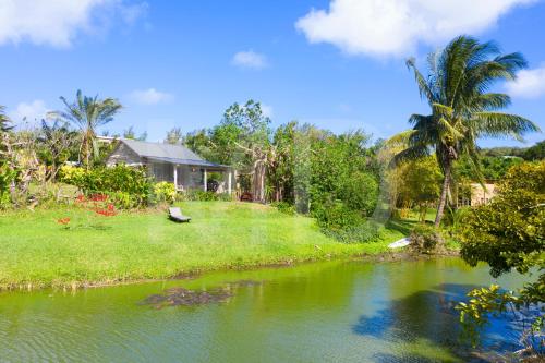 a house next to a body of water at Le Cabanon in Choisy
