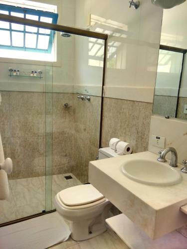 Koupelna v ubytování Hotel Pousada Minas Gerais