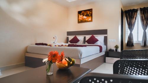 Postel nebo postele na pokoji v ubytování Hotel Mountview Comforts