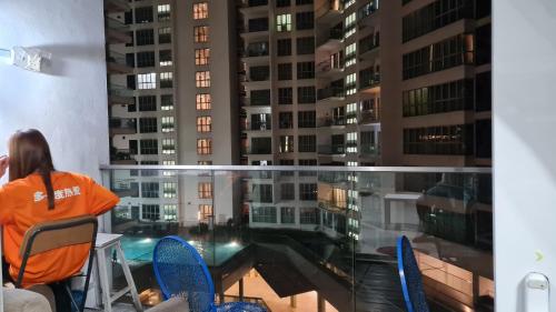 Μπαλκόνι ή βεράντα στο Hostel At Regalia Residence