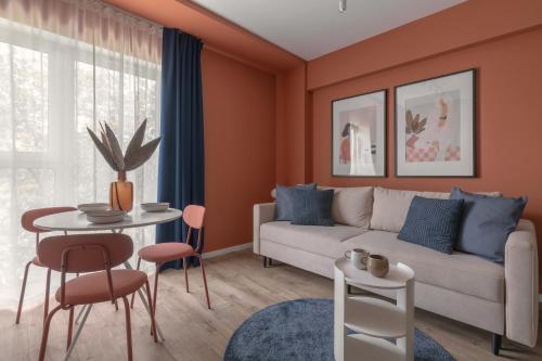 Χώρος καθιστικού στο APARTIO ROOMS Zabrze