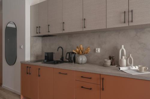 Η κουζίνα ή μικρή κουζίνα στο APARTIO ROOMS Zabrze