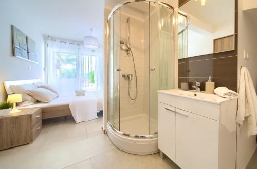 Ένα μπάνιο στο Apartment Sasso Bianco with the Private Pool