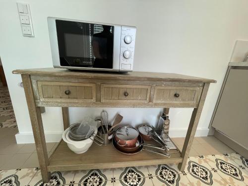 Dapur atau dapur kecil di Appartement mit 2 Schlafzimmern und Terrasse