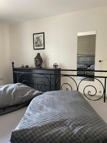 Postel nebo postele na pokoji v ubytování Ferienwohnung Waldblick