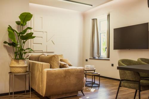 TV a/nebo společenská místnost v ubytování Villa Avrelia