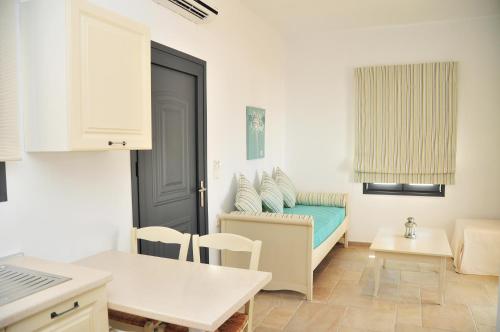 Χώρος καθιστικού στο Kleopatra Villas - Seaside Suites 