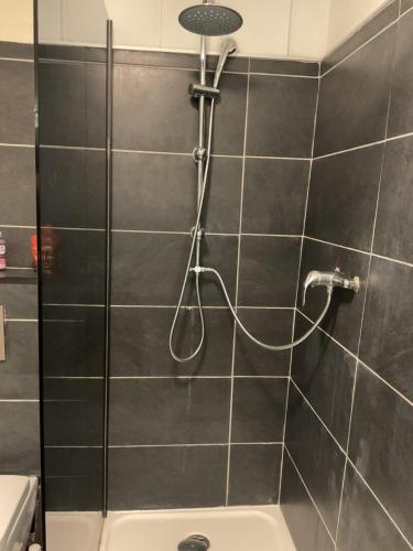 Salle de bains dans l'établissement Martial Tropiques et Martial Coco & Plage, 2 Appartements refaits à neuf vue mer, Village de vacances à Ste Anne