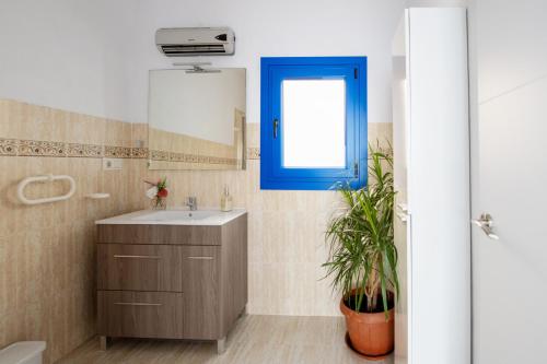 Koupelna v ubytování Lathe Biosas