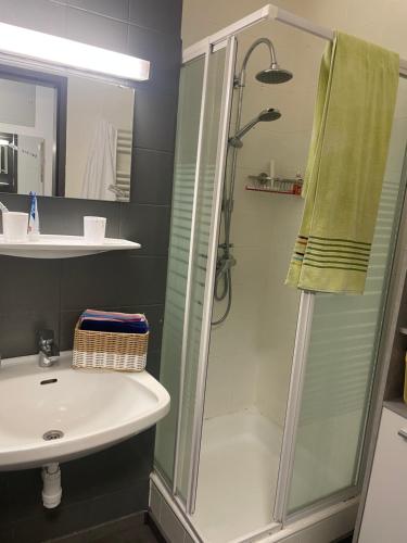 Koupelna v ubytování Nette Ferienwohnung in Seenähe