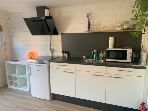 Η κουζίνα ή μικρή κουζίνα στο Tiny house tussen de grachten