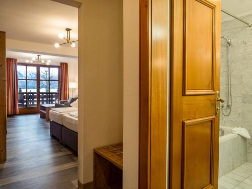 Koupelna v ubytování Hotel Geiger