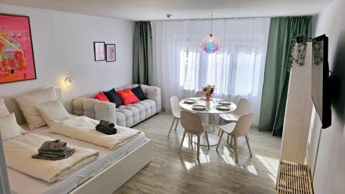Χώρος καθιστικού στο Stadtgarten-Studios - im Zentrum mit Parkplatz