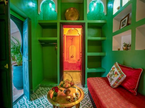 Area soggiorno di Riad dada Messouda spa