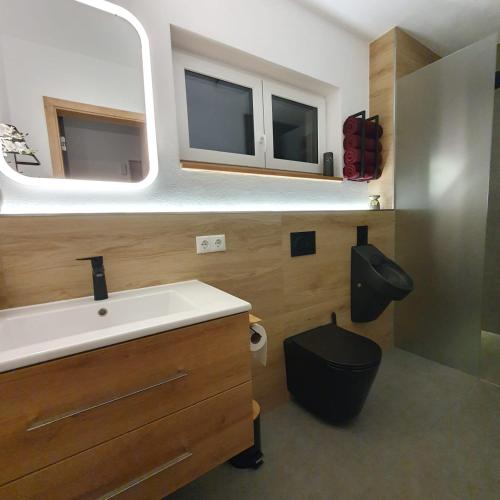 Koupelna v ubytování Appartement Bergzauber