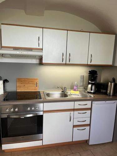 Dapur atau dapur kecil di Apartment 4 Kleine Predigergasse 1
