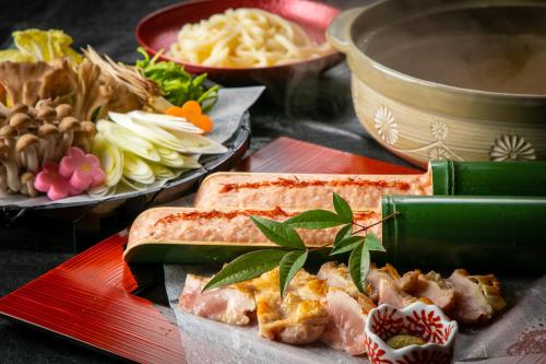 旅館の敷地内または近くでの食事または食べ物