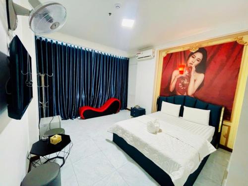 Ένα ή περισσότερα κρεβάτια σε δωμάτιο στο Nam Anh 3 Hotel