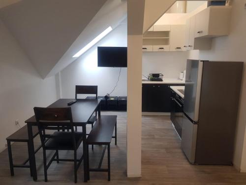 Küche/Küchenzeile in der Unterkunft Monteurwohnung Heilbronn Zentrum