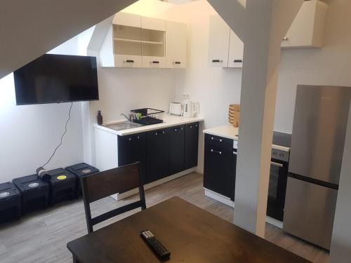 Küche/Küchenzeile in der Unterkunft Monteurwohnung Heilbronn Zentrum