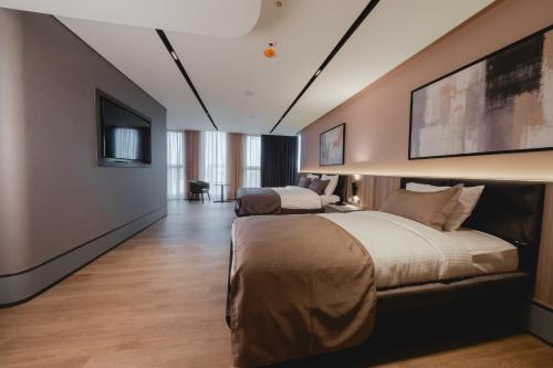 Katil atau katil-katil dalam bilik di Romatem Move İstanbul Disabled Hotel