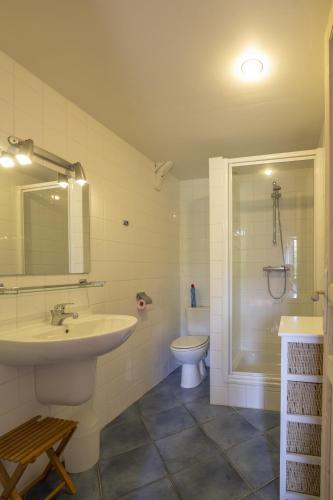 a bathroom with a sink and a toilet at Labouysse in Montcuq