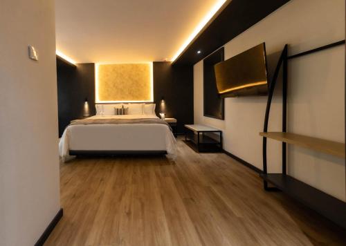 Кровать или кровати в номере Hotel Catedral