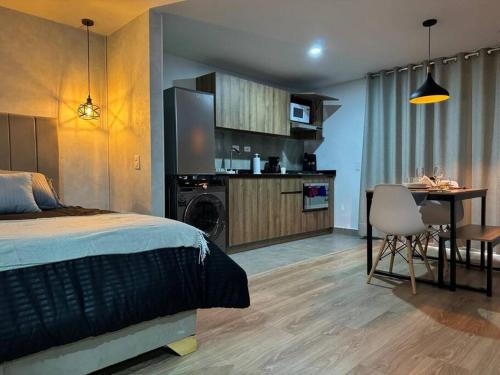 ครัวหรือมุมครัวของ Loft Candelaria centro Bogotá