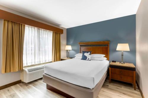 a bedroom with a large white bed and a window at Best Western Denver Southwest in Lakewood
