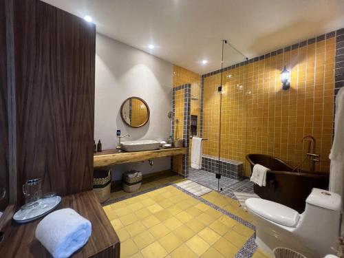 Koupelna v ubytování Hotel Boutique Gloriagave