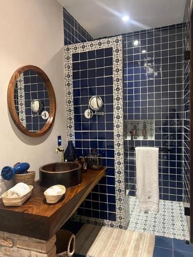 Koupelna v ubytování Hotel Boutique Gloriagave