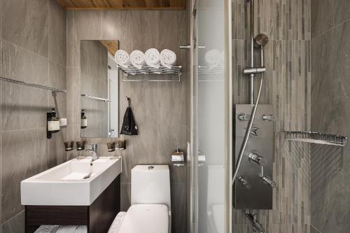 Koupelna v ubytování Hotel YAM LAGOM
