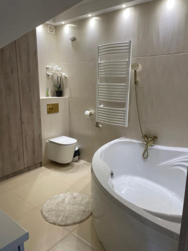 Koupelna v ubytování Torony Apartman Hódmezővásárhely