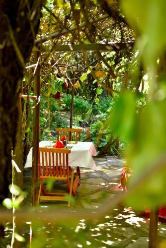a table and chairs sitting under a tree at Mara Chui Eco-Resort in Sekenani