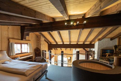 Postel nebo postele na pokoji v ubytování Tanzhaus