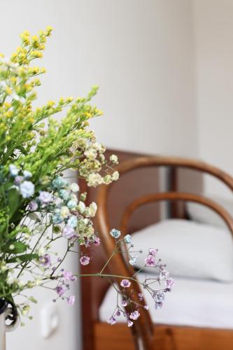 Una cama o camas en una habitación de Apartmán 121