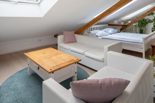 Katil atau katil-katil dalam bilik di Ferienhaus Engelsberghof