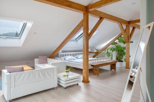 Ruang duduk di Ferienhaus Engelsberghof