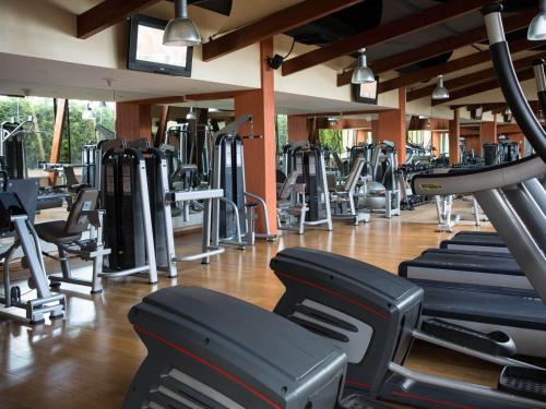 a gym with many rows of tread machines at Ole Sereni in Nairobi