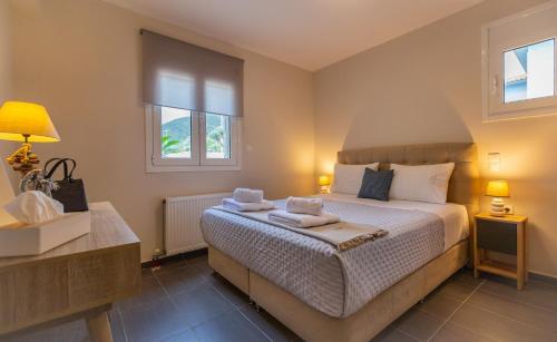Кровать или кровати в номере Villa Blu Mare