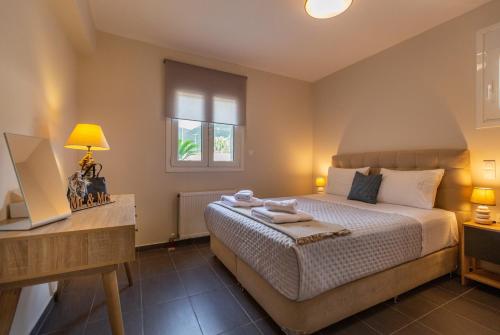 Кровать или кровати в номере Villa Blu Mare
