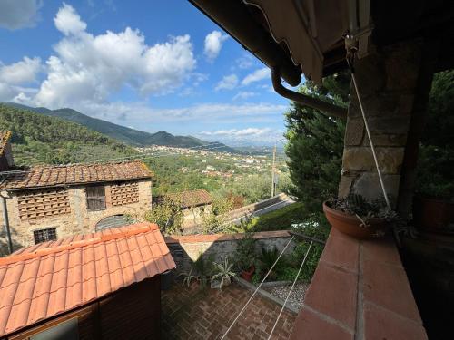a view from the balcony of a house at Casa Max in Capannori