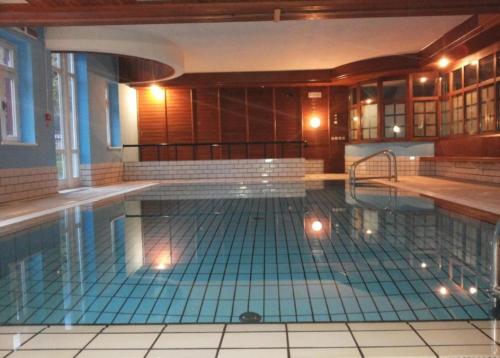 a large swimming pool in a building at Appartaments Lavaredo in Carbonin