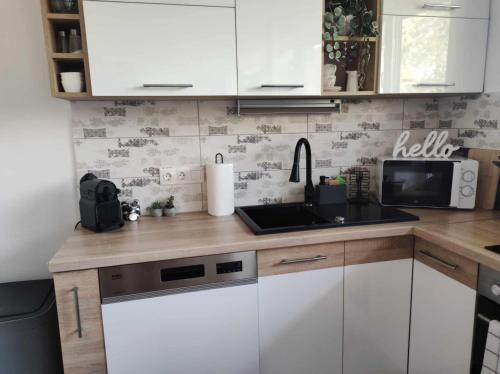 Kuchyňa alebo kuchynka v ubytovaní Centrum Apartman Kőszeg