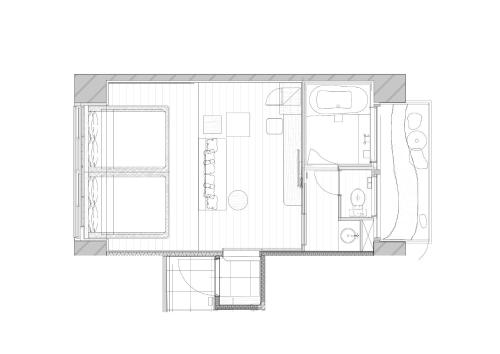 a floor plan of a house at Hotel Paul House in Tokyo