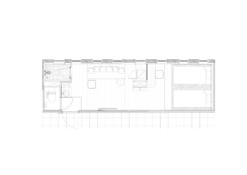 a drawing of a floor plan of a house at Hotel Paul House in Tokyo