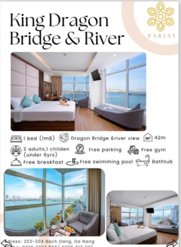 a flyer for a king dragon bridge and river at Pariat River Front Hotel in Da Nang